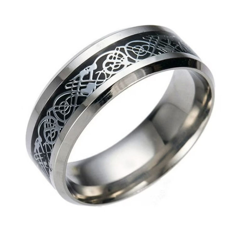 New Black Dragon Celtic Ring.